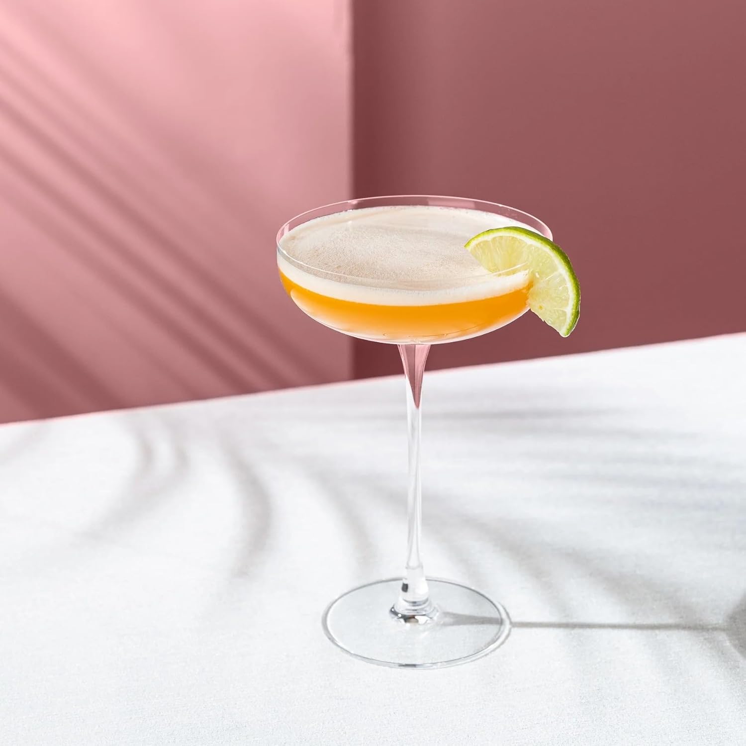 NUDE Savage Coupe Glasses Set of 2 – 7.5 oz Premium Lead-Free Crystal Martini Glasses – Modern Coupe Style Cocktail Glasses for Martini, Shaken & Stirred Drinks