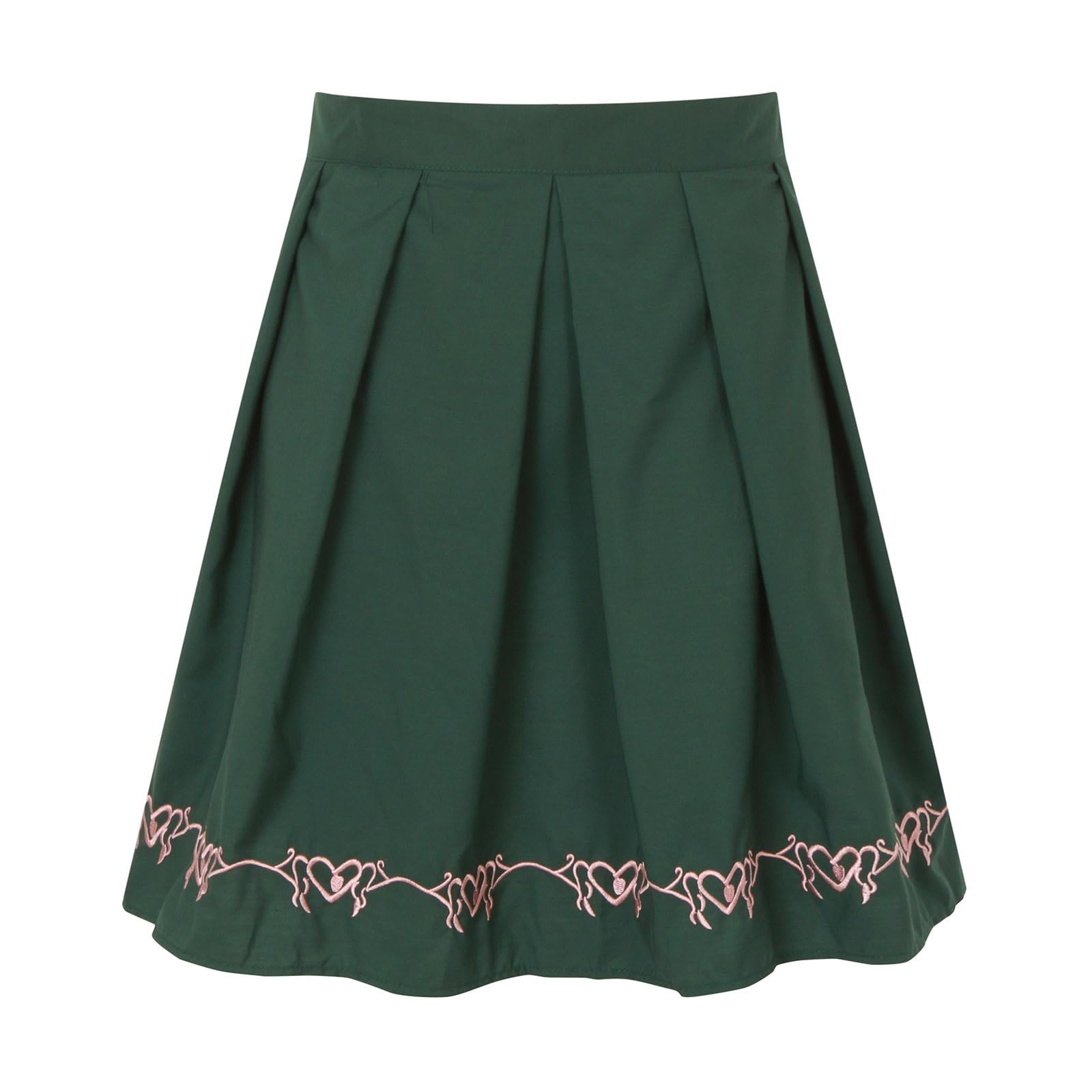 Snakell Apron for Dirndl, Women's Bavarian Dirndl Dress Apron for Oktoberfest Party (Dark Green, M)