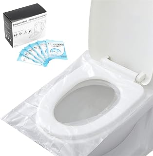 UNAOIWN Disposable Toilet Seat Covers 60 Pack - Waterproof Non-Slip for Travel, Public Restrooms & Kids Potty Training