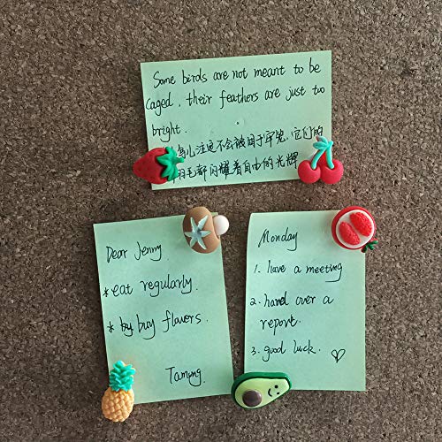 Xqingmei Fruit Vegetables Push Pins 40 Pcs Drawing Pins Thumbtack Decorative Push Pins For Cherry,Broccoli,Pine Nut,Avocado,Strawberry,Orange,Pomegranate,Pineapple,Mushroom,Peach(Mix) #TOP4