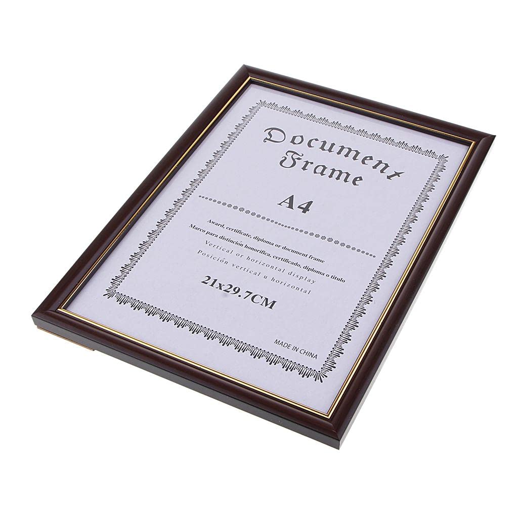 barenx Drewniana rama dwutrybowa ¨uchwyt na biurko lub ścianę - rozmiar A4 - zdjęcie/dokumenty/dzieło artystyczne/ramka dyplomowa ¨CHome/ramki ekspozycyjne do biura - brązowa