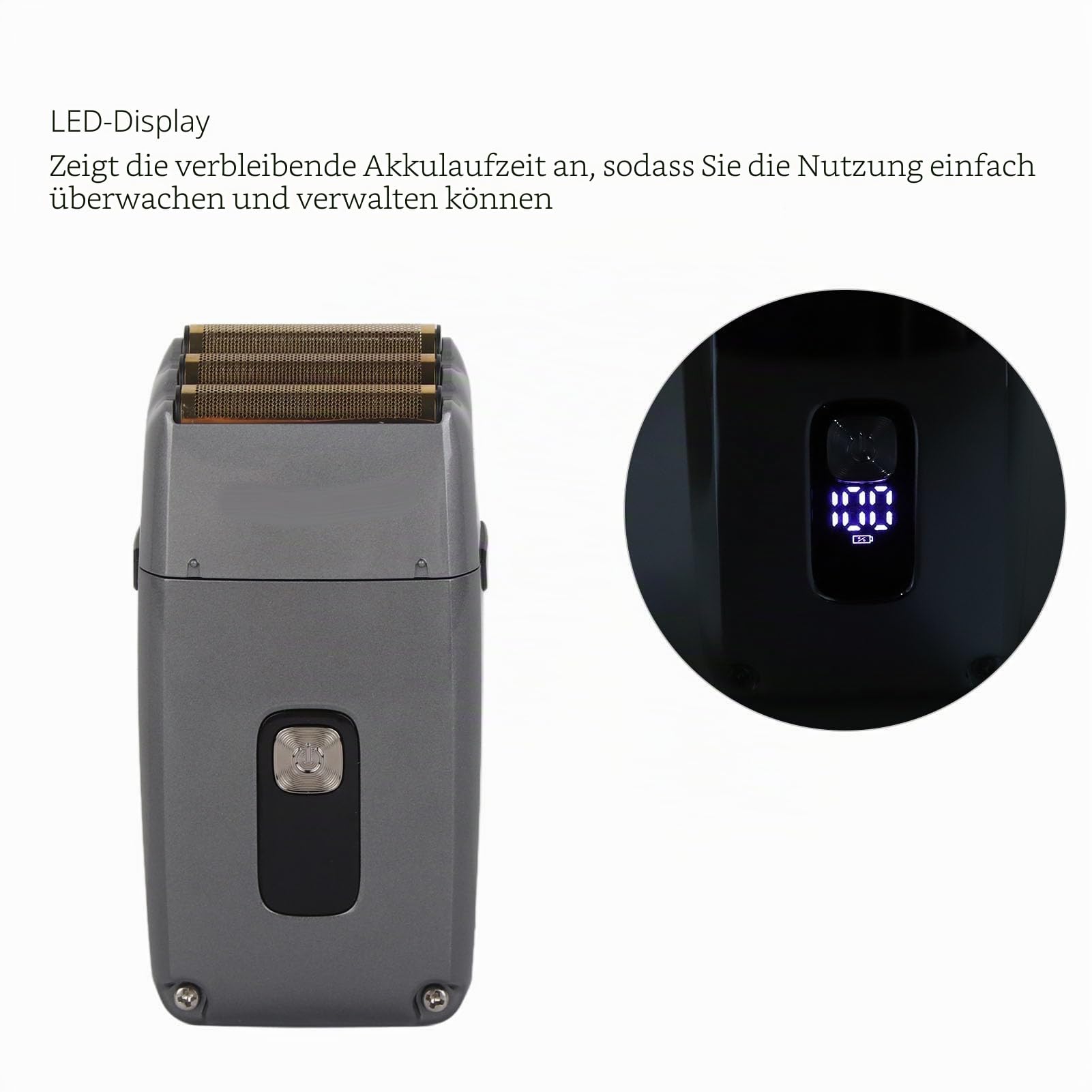 Elektrischer Rasierer für Männer Glatzenrasierer für Männer 3-in-1-Rasierer für Männer mit 3-Folien-Kopf Wiederaufladbarer Friseurrasierer Haarschneidemaschine für Männer