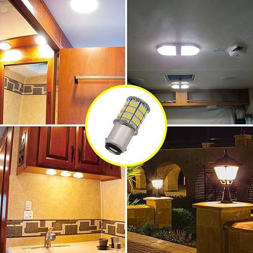 Vista 40 de GRV Ba15d 1142 1076 Bombilla LED 4W 56-2835SMD Super Brillante AC/DC12V-24V 40W Reemplazo halógeno para RV Remolque, Camper, Autocaravana, Luces