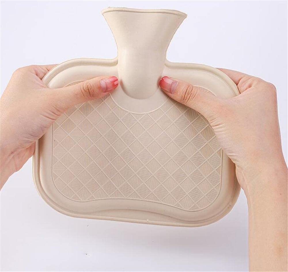 Borsa dell'acqua calda con coperchio in peluche a forma quadrata da 1000 ml in gomma per alleviare il dolore per le mani e i piedi più caldi regalo per donne e ragazze - Mix - 4 pezzi