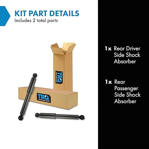 Miniatura 1117 de TRQ Juego de amortiguadores traseros compatible con Chevrolet Aveo 2004-2011 Aveo5 2009 Pontiac G3 2007-2011