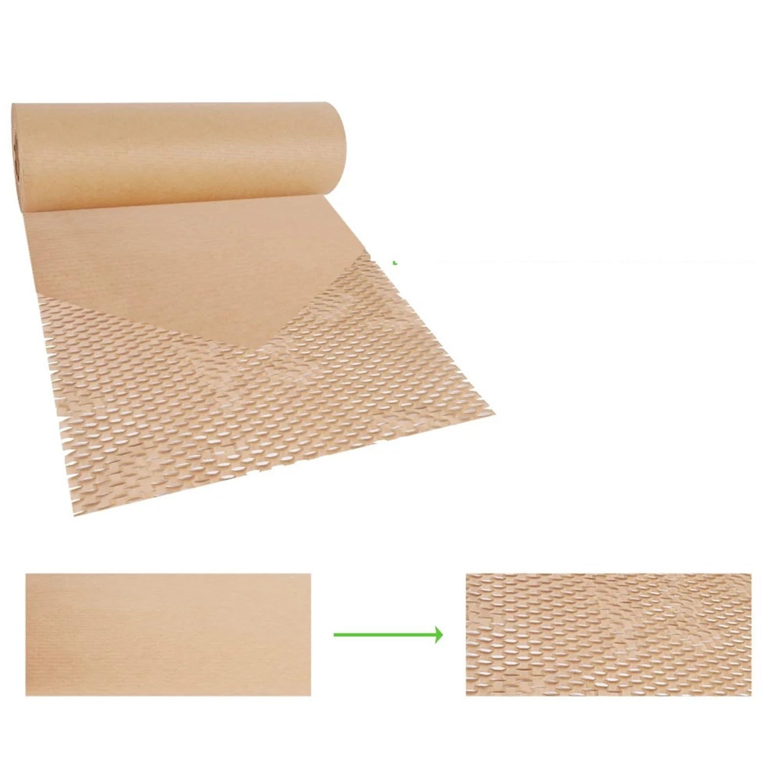 Papier pakowy o strukturze plastra miodu, Papier do pakowania prezentów w rolce wielokolorowy 30-50x500cm(Brown,50 * 500cm)