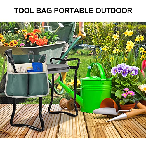 Yardwe Suporte de ferramentas de jardim para ajoelhar ferramentas de jardim bolsa de jardim dobrável