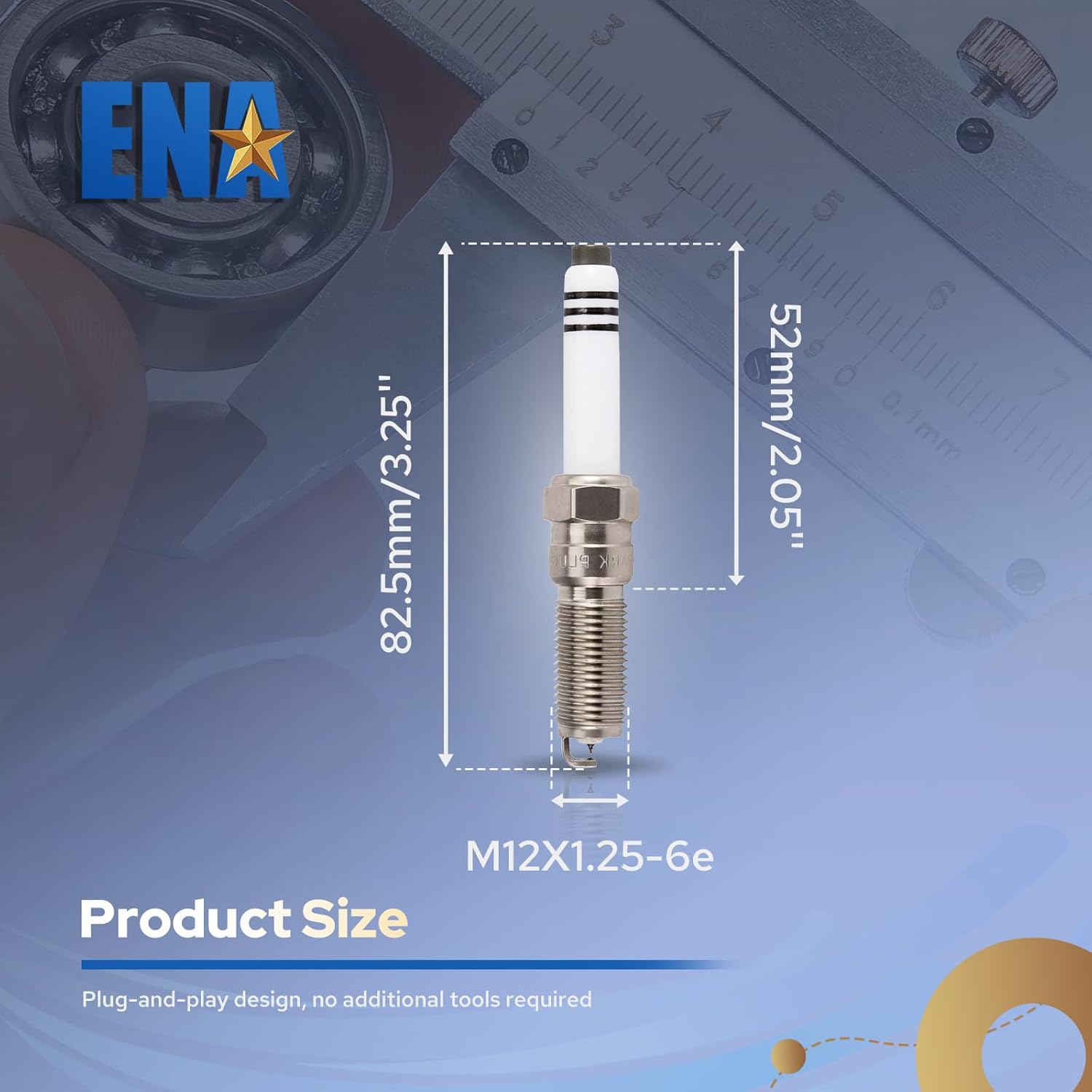 ENA Set of 4 Iridium Platinum Spark Plug Compatible with Buick Cadillac Chevrolet GMC Encore GX CT4 Colorado Trailblazer Canyon Sierra 1500 Limited L3 L4 1.3L 2.7L 2019-2023 Replace For 41-106IP 94956
