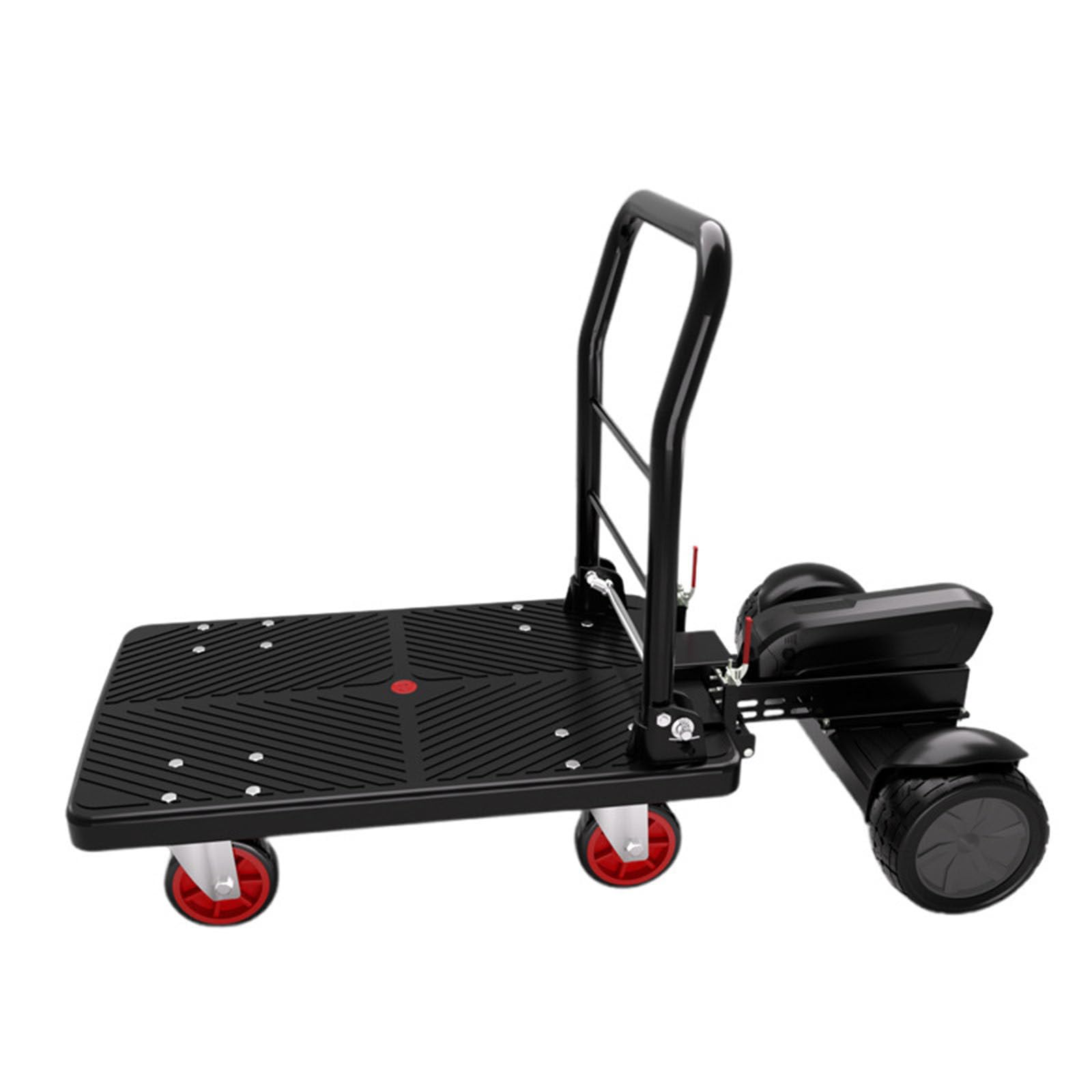 Chariot électrique, capacité de 300 kg, moteur 800 W, batterie 48 V 15,6 Ah, portée de 32 km, 0-10 km/h, < 65 dB silencieux, cueillette en entrepôt