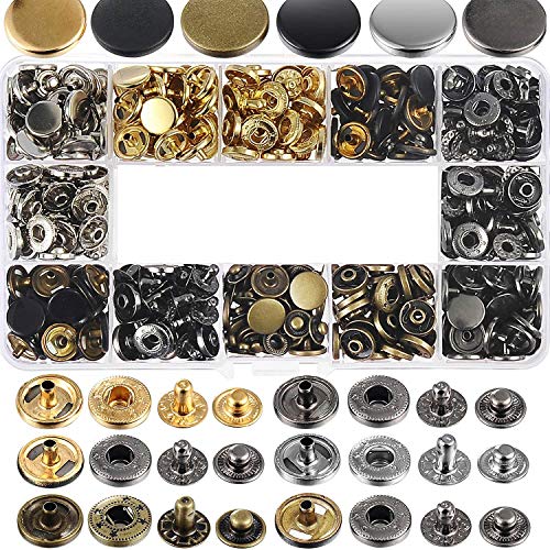 Image of DIY Crafts Design No # 3, Mixed & Combo Set for All Purpose, Combo 40 Sets Jeans Buttons Metal Button Snap Buttons Re (Design No # 3, Mixed & Combo Set for All Purpose)