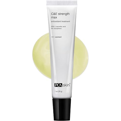 PCA SKIN Strength Max Vitamin E and Vitamin C Serum, Anti Wrinkle Face Serum for Brightening Skin, 1.0 fl oz Tube