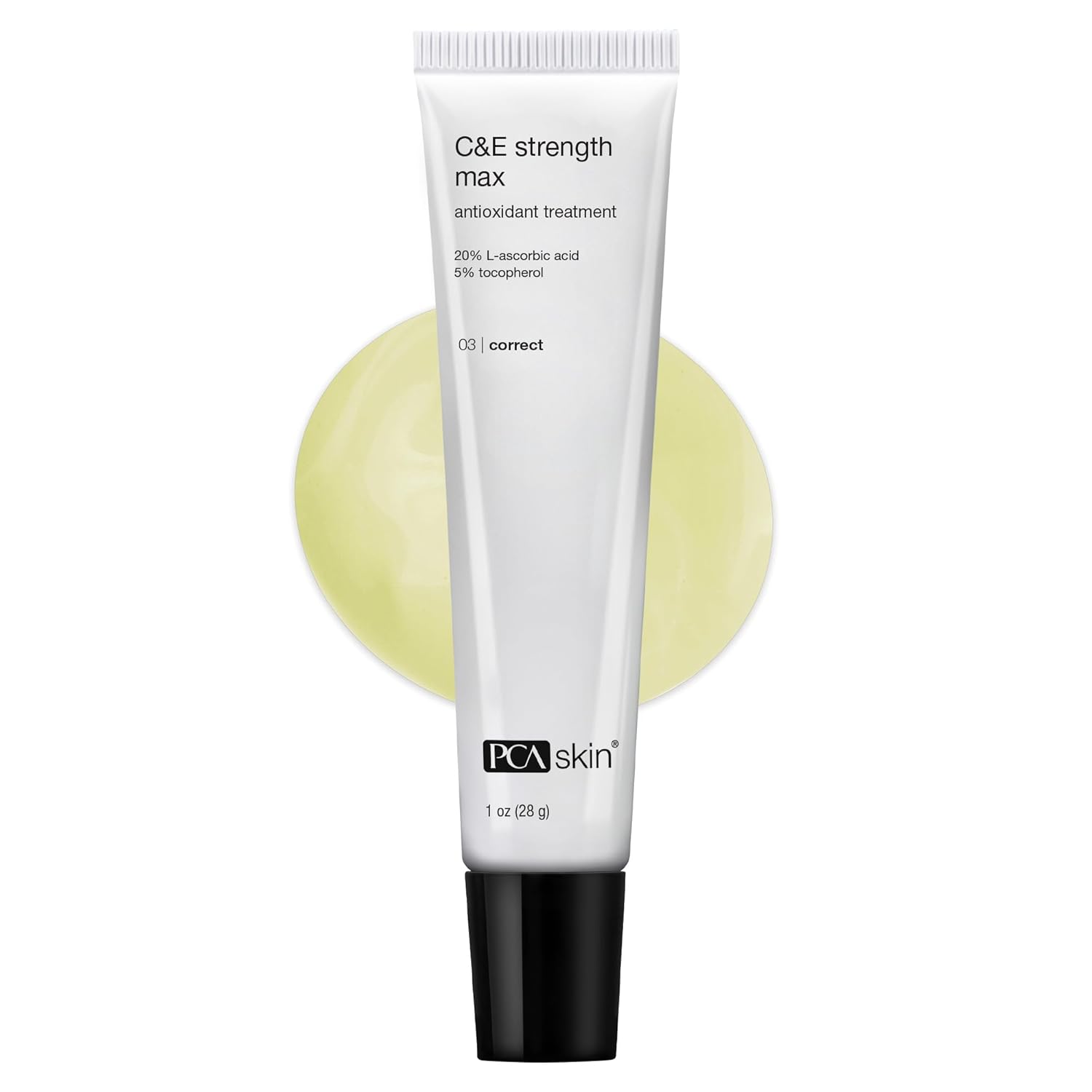 PCA SKIN Strength Max Vitamin E and Vitamin C Serum, Anti Wrinkle Face Serum for Brightening Skin, 1.0 fl oz Tube