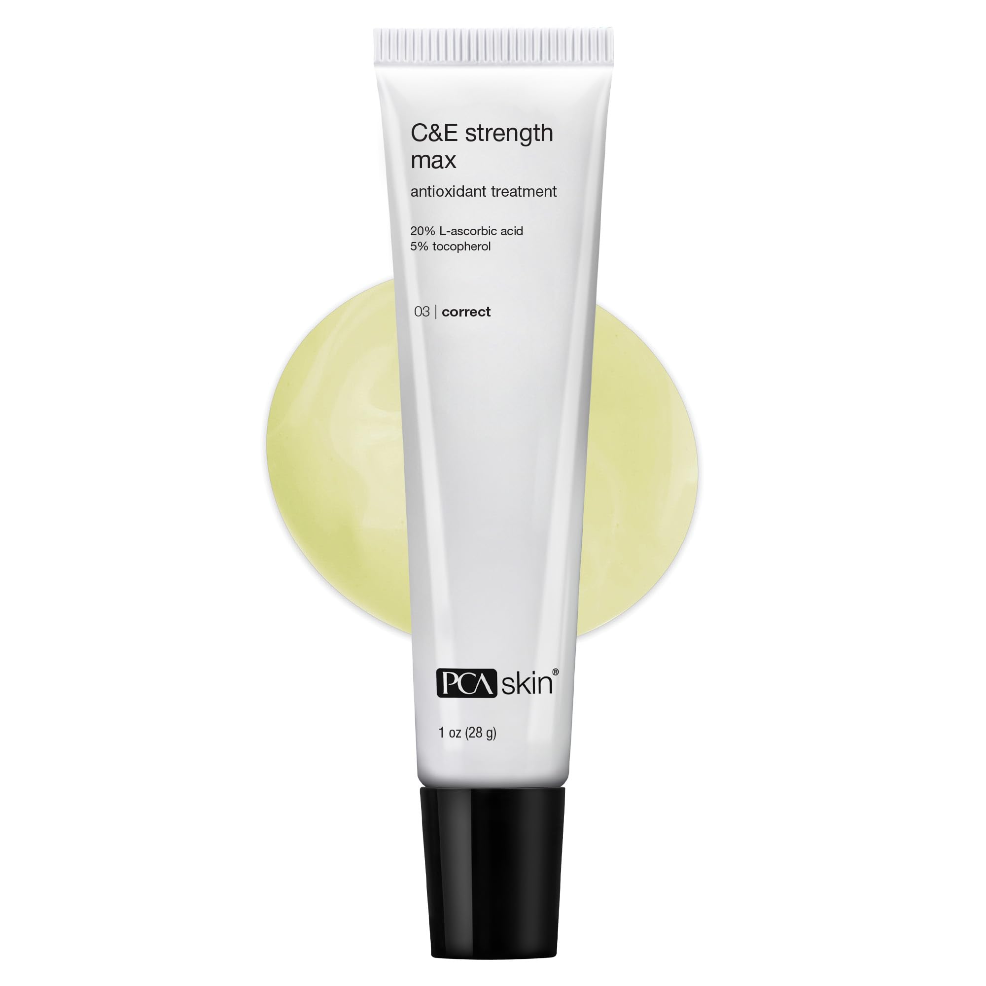 Strength Max Vitamin E and Vitamin C Serum, Anti Wrinkle Face Serum for Brightening Skin, 1.0 fl oz Tube