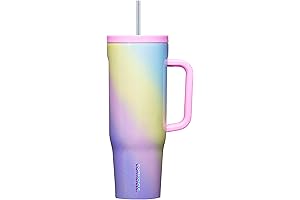 Corkcicle 40 Oz Tumbler with Handle - Rainbow Unicorn