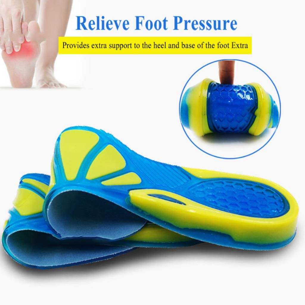 EDDGE Plantilla de Calzado Deportivo Suave de Gel Antideslizante de Silicona, Plantilla de Masaje, Zapatos ortopédicos for el Cuidado de los pies, cojín de Suela (Size : S)