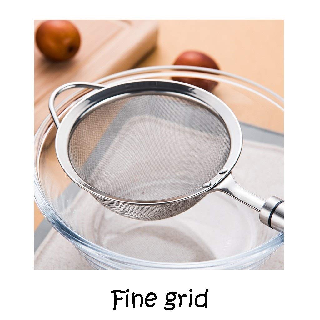 Cuchara agujereada Colador Fino coladores coladores de Malla Fina de Acero Inoxidable con Mangos cómodos del resbalón no for Cocina colador (Size : Small)