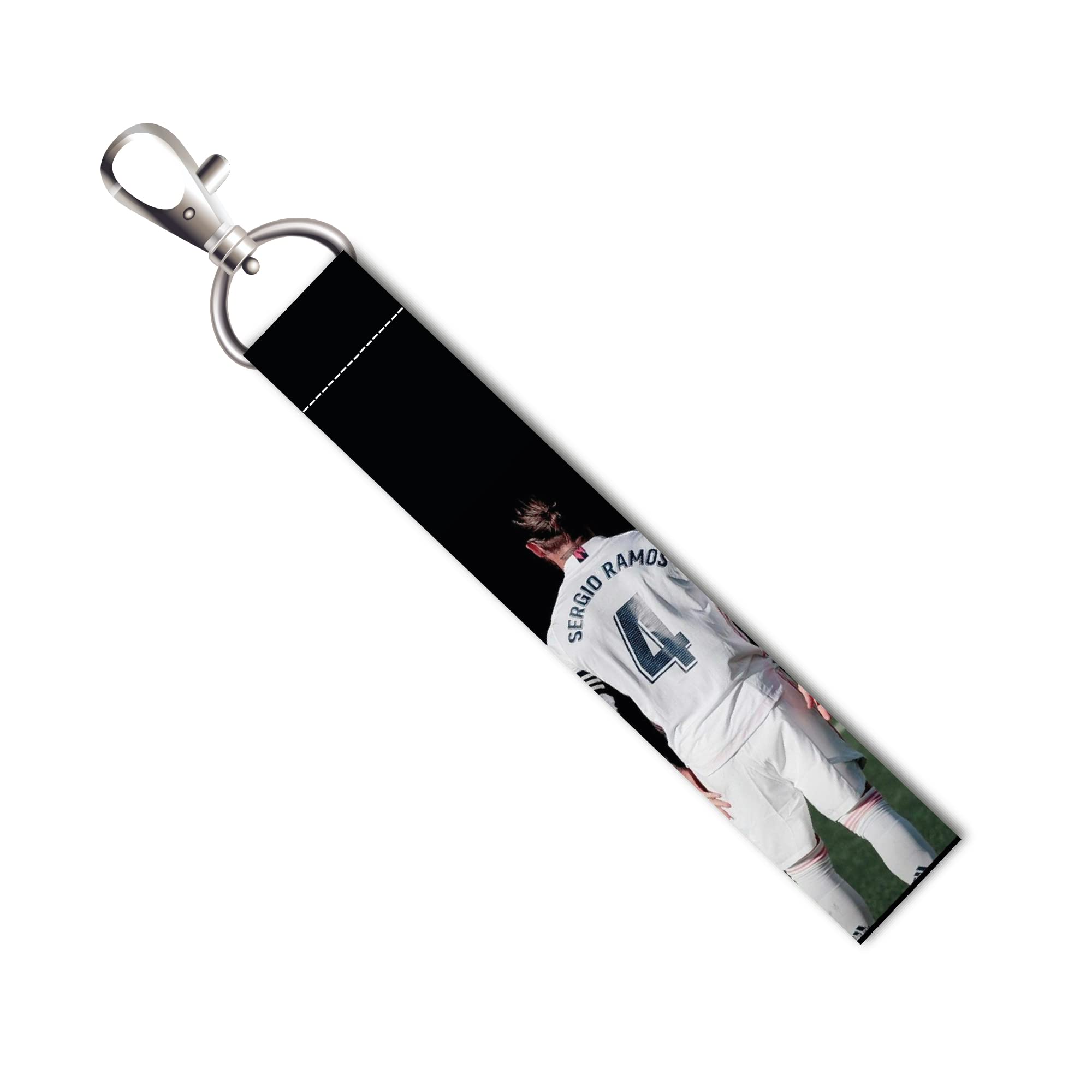 footballer sergio ramos lanyard tag with swivel lobster for gift luggage bags backpack laptop bags l x h 5 x 0.8 inch