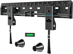 Suporte de parede para TV sem parafusos para TV de 66 a 65 polegadas até 69,9 kg, suporte para TV drywall sem parafuso com VESA máximo de 400 x 400 mm, sem furadeira, suporte de TV de perfil