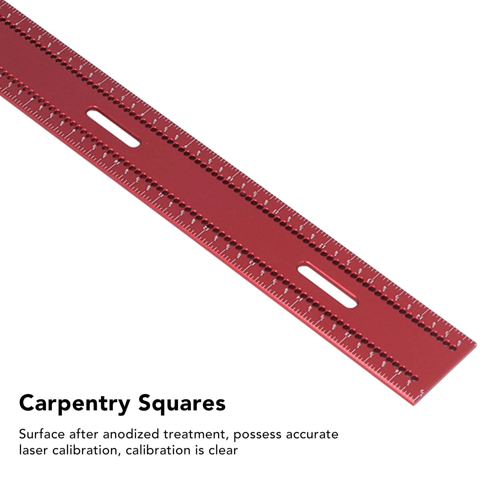 Regla de marcado para carpintería, Regla de medición cuadrada para carpintería Aleación de aluminio a prueba de herrumbre Calibración precisa Estructura razonable para el diseño(50cm)
