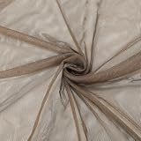 CABODYALS Tela de malla marrón de 1,6 m, tela de tul transparente de gasa suave por yarda, tela de poliéster transpirable para costura, manualidades, vestidos, decoración del hogar, suministros de