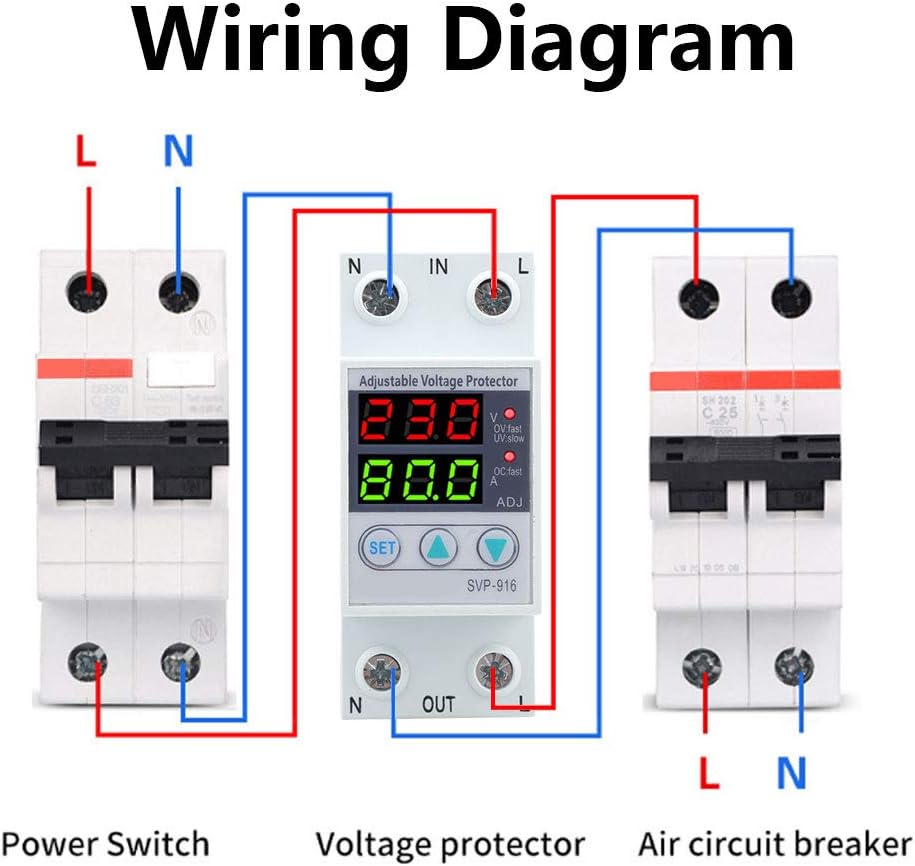 Dimensions of Walfront SVP-916 Voltage Protector
