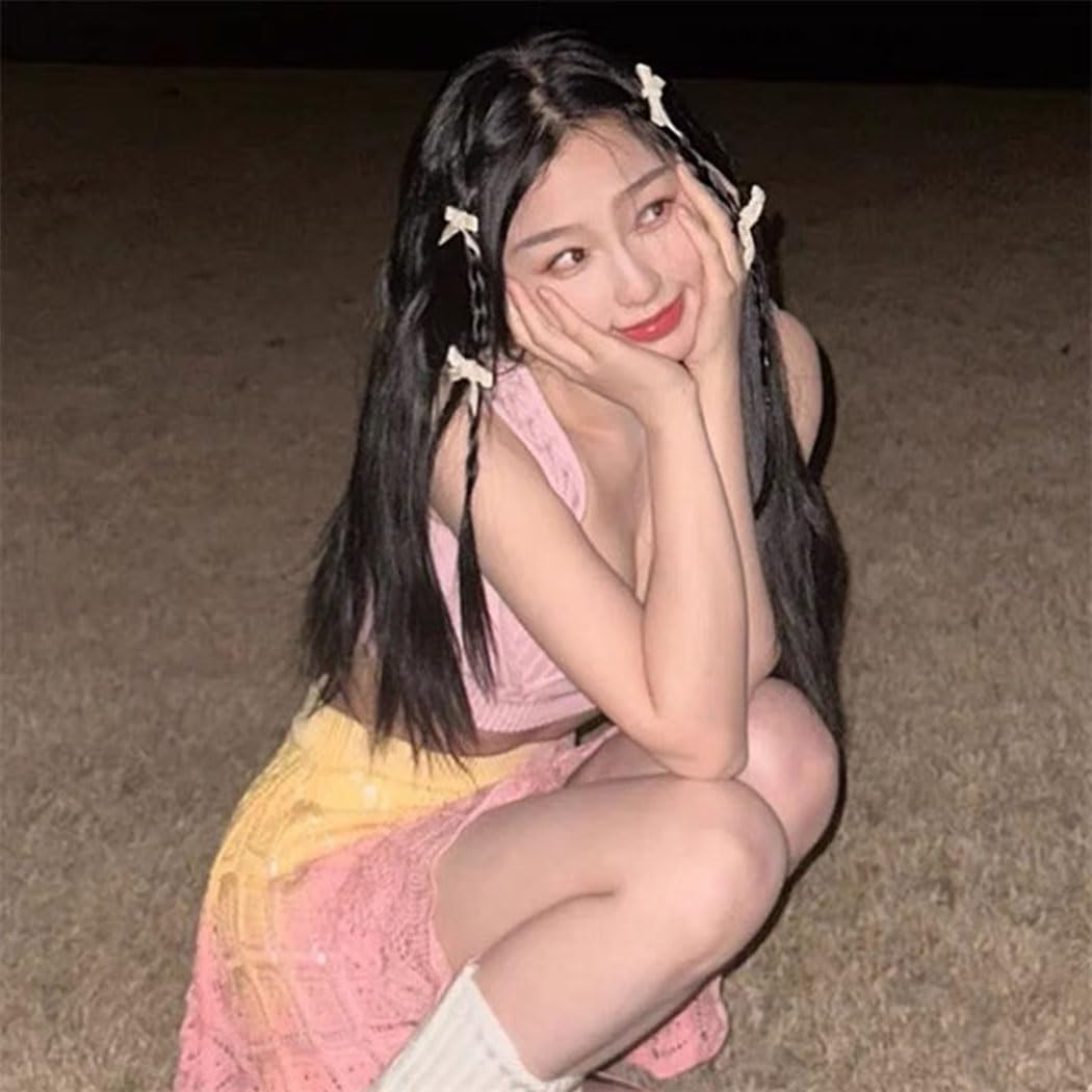 6Pcs Mini White Hair Bow Clips White Hair Bows Ballet Hair Bow Small Cute Bowknot Hair Clips Satin Bow Hair Clips Girl Baby Hair Clips for Teen Girls and Women