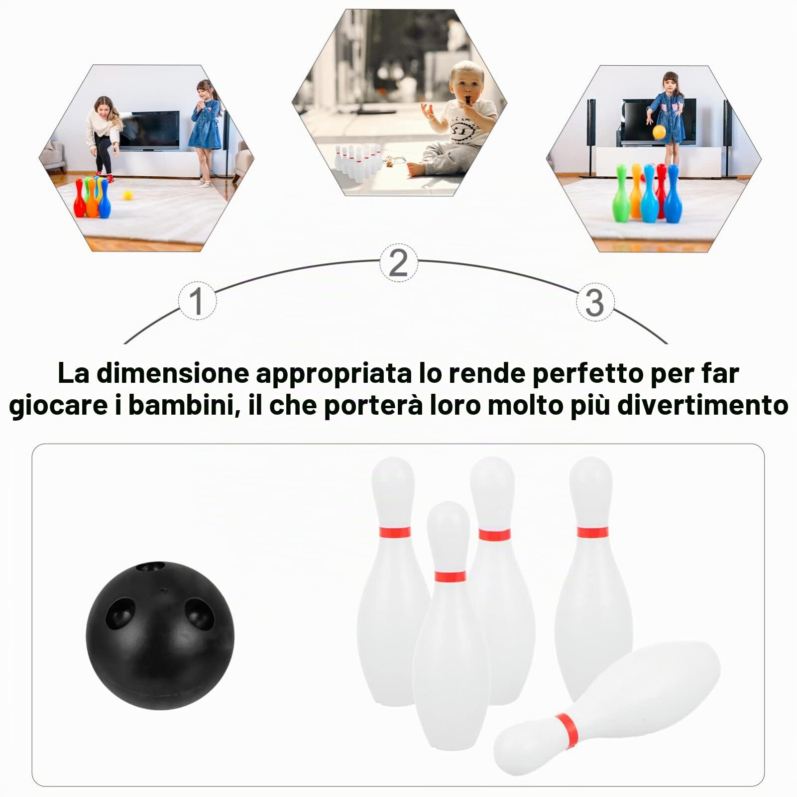STOBOK Gioco a cono per bambini bambini Bowling Set Bowling Set giocattolo per bambini in età prescolare scuola età bambino età coni giocattolo
