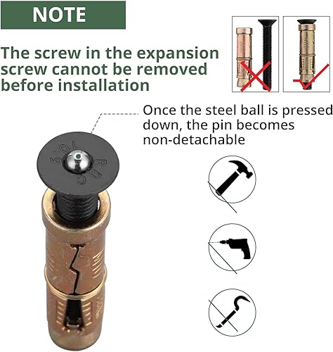 Miniatura 6 de EYPINS Anclaje de tierra de seguridad, bloqueo de anclaje de pared antirrobo de acero de aleación resistente para asegurar motocicletas, bicicletas,