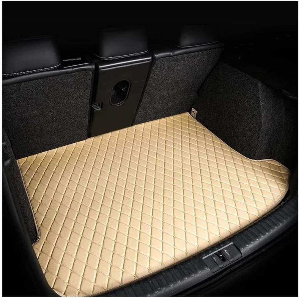 Fully Surrounded Trunk Mat for MG4 EV for MG 4 EH32 2022-2023 Electric Hatchback Waterproof Pad Rear Cargo Tray Trunk Decoration Car Mats Boot Liner Protector(Beige 3dB)