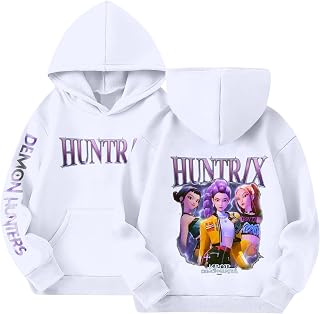 Kpop Movie Hoodie for Girls Kids Cute Cartoon Graphic Oversized Casual Long Sleeve Pullover Sweatshirts Tops