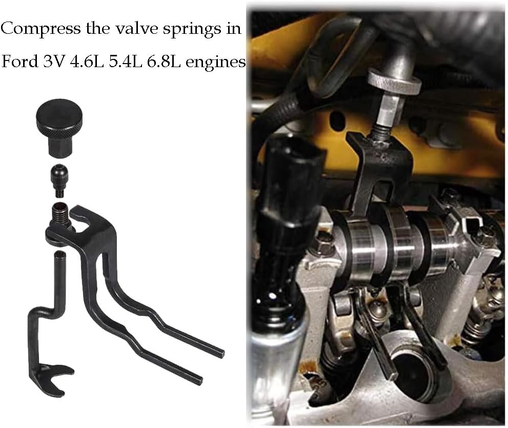 Valve Spring Compressor Tool 6684 Fit for Ford, Compresses Valve Springs Fit for Ford 3V 4.6L, 5.4-L, and 6.8-L Engines, Service Camshafts, Valve Seals, Valve Springs, Retainers