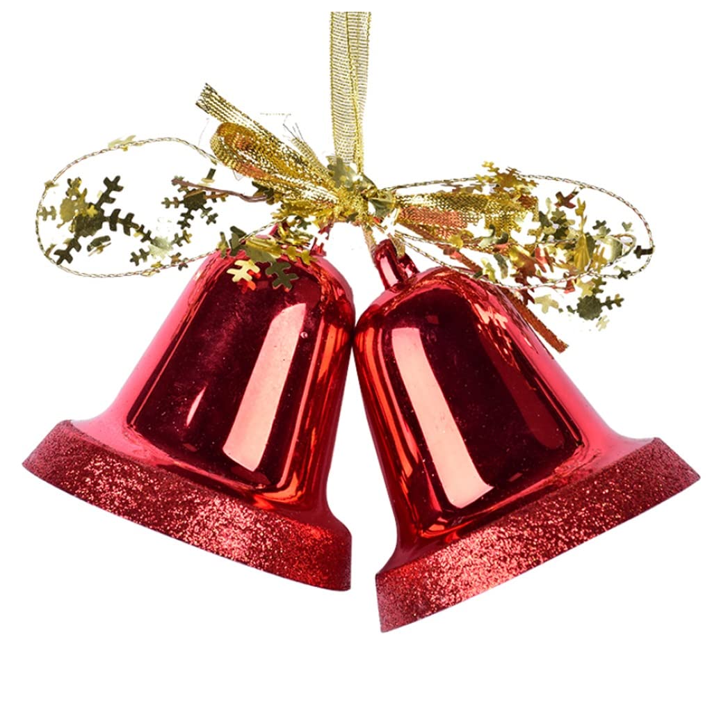 Lot De 60 Clochettes Décoratives Pour Sapin De Noël - 30 Mm - Couleurs Rouge, Vert, Argent, Or - Avec Corde De Suspension - 7