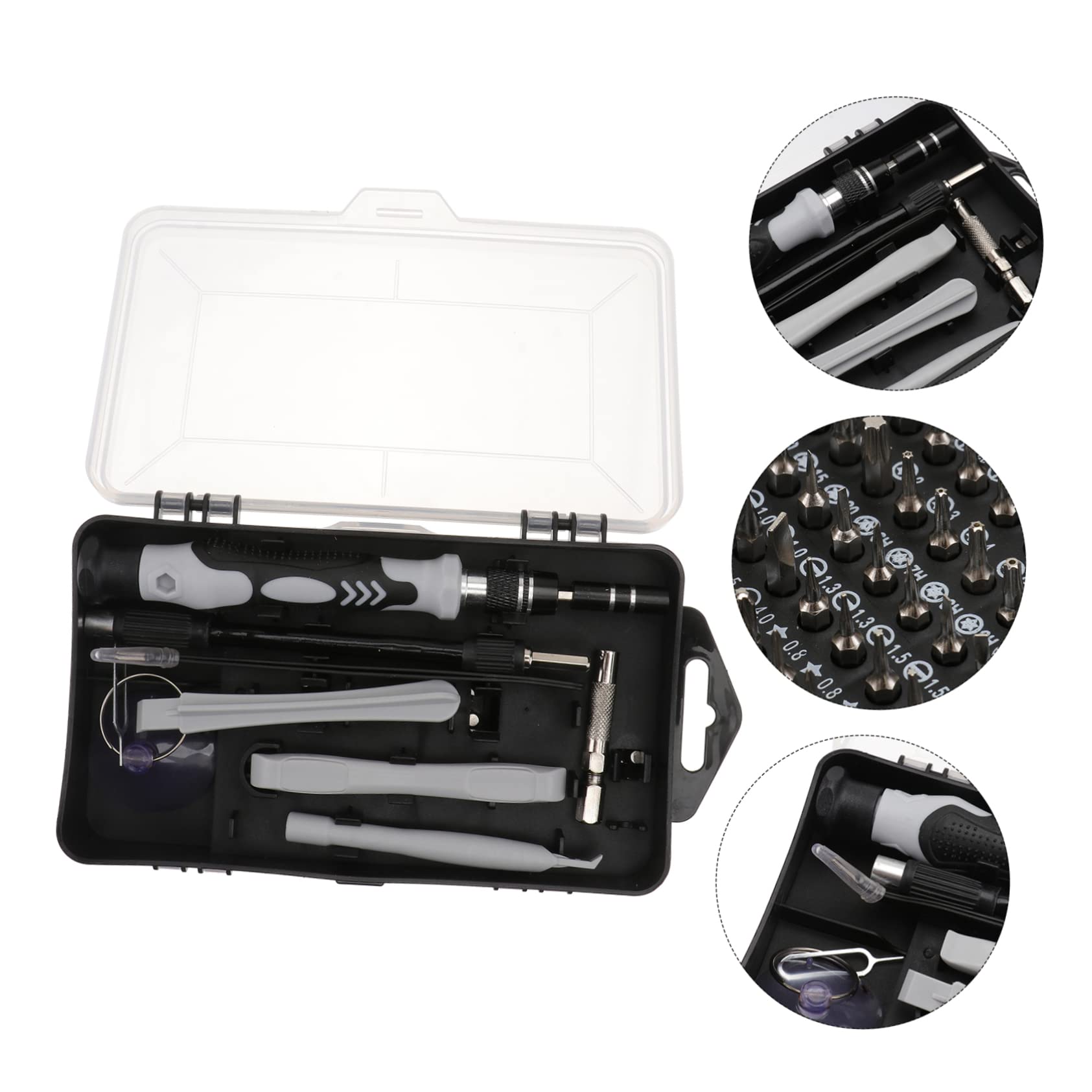 BESTonZON Kit di Riparazione Smartphone e Tablet 115 in 1 Nero | Acciaio al Cromo-vanadio, Facile da Usare, per Interventi su Cellulari e Tablet PC Colore Casuale