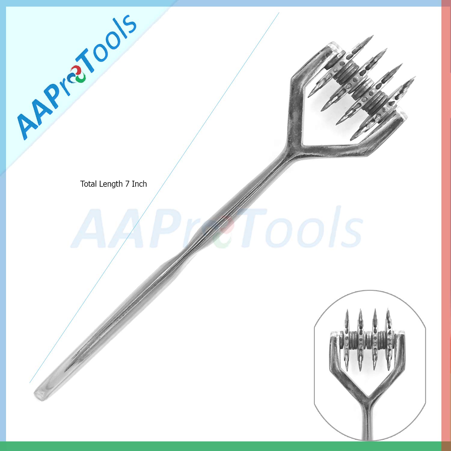 AAProTools Wartenberg Pinwheel, Chrome-Plated, 7