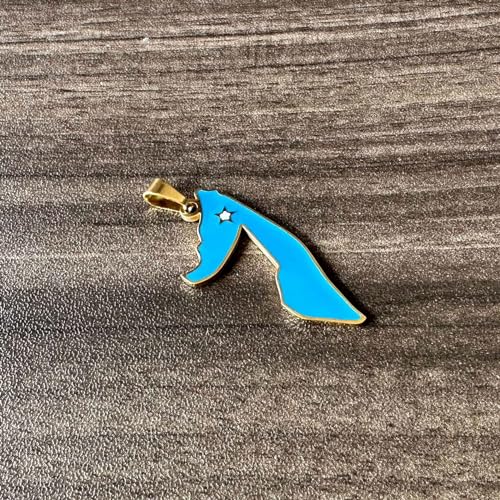 Fashion Stainless Steel Republic of Somalia Map Pendant Necklace3