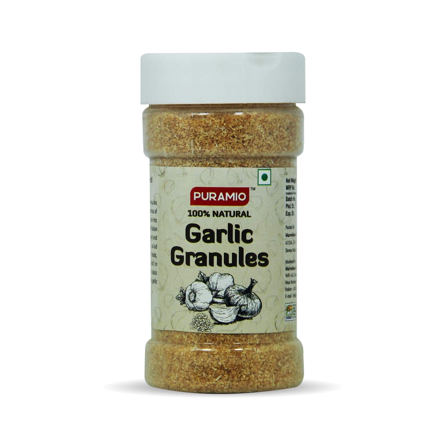 Puramio Garlic Granules [100% Natural], 125g (B084X1S6PH) Amazon Price History, Amazon Price Tracker