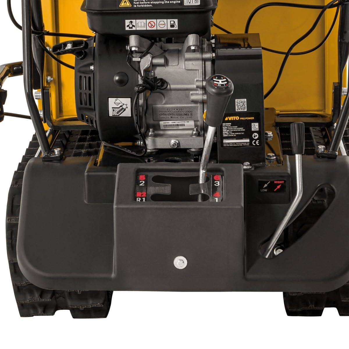 Mini Dumper de orugas Motor Loncin 196 Cm3 Gasolina 6,5 CV – Carretilla de orugas Transporte Carga 300 kg 4,8 KW Astillero VITO