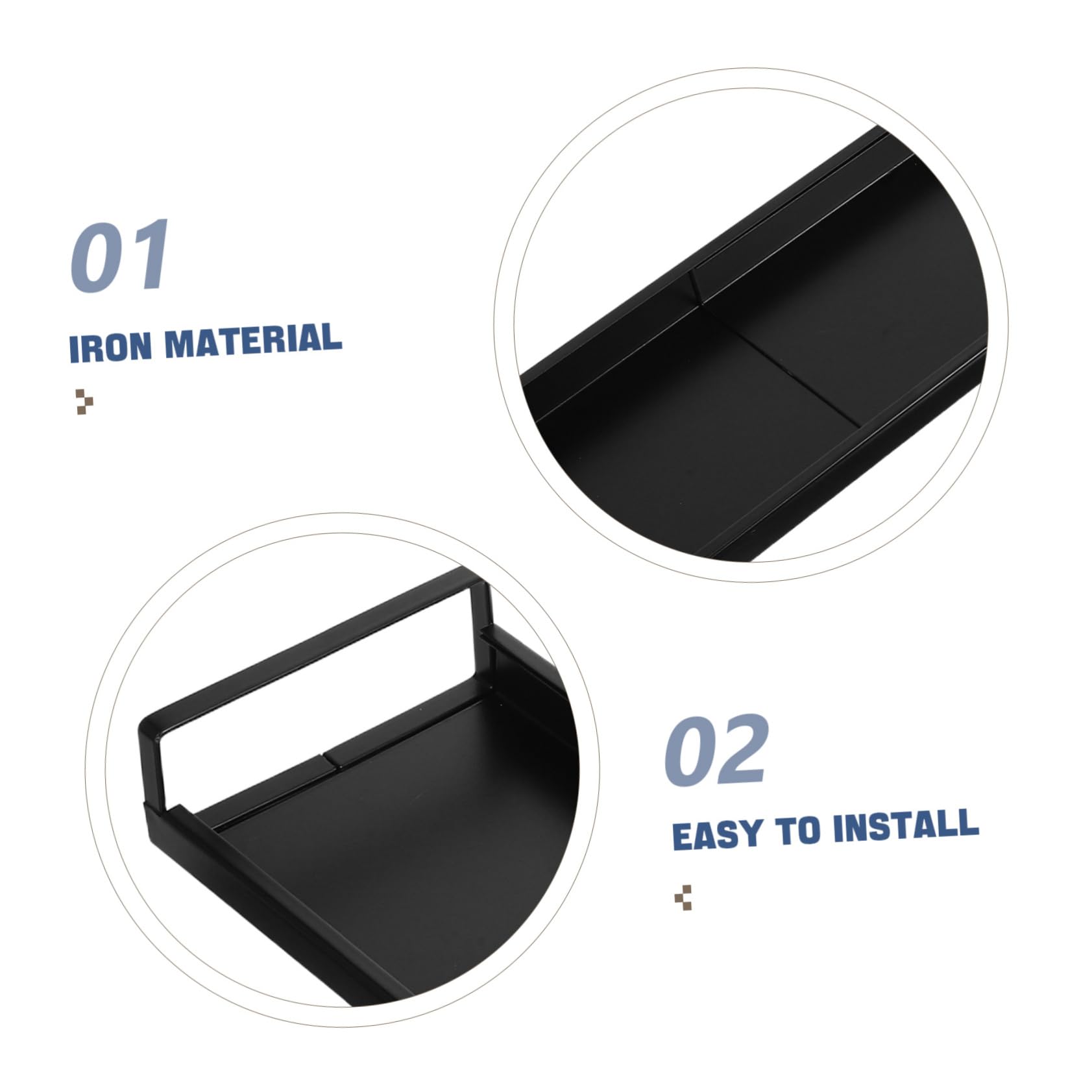 Herd Top Gewürz Rack Küche Gewürz Regal Ofen Gewürz Organizer Regal Eisen Schwarz