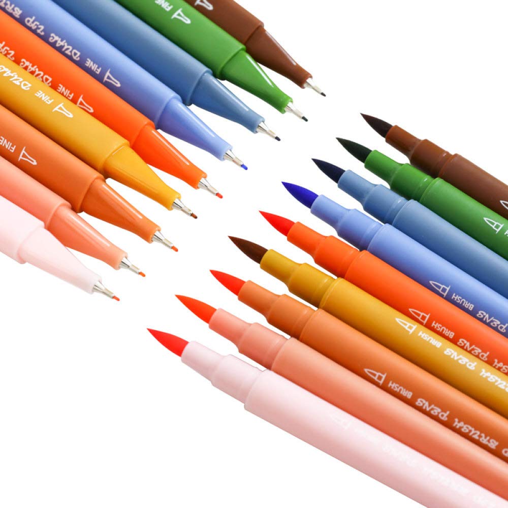 Aquarellstift 120 Art Marker Stifte Filzmaler Kalligrafie Schule Künstlerbedarf Fineliner Farbstifte Aquarellmarker Dual Tip Brush Pen 48ct Farben (100 weiße Farben) (120 weiße Farben)
