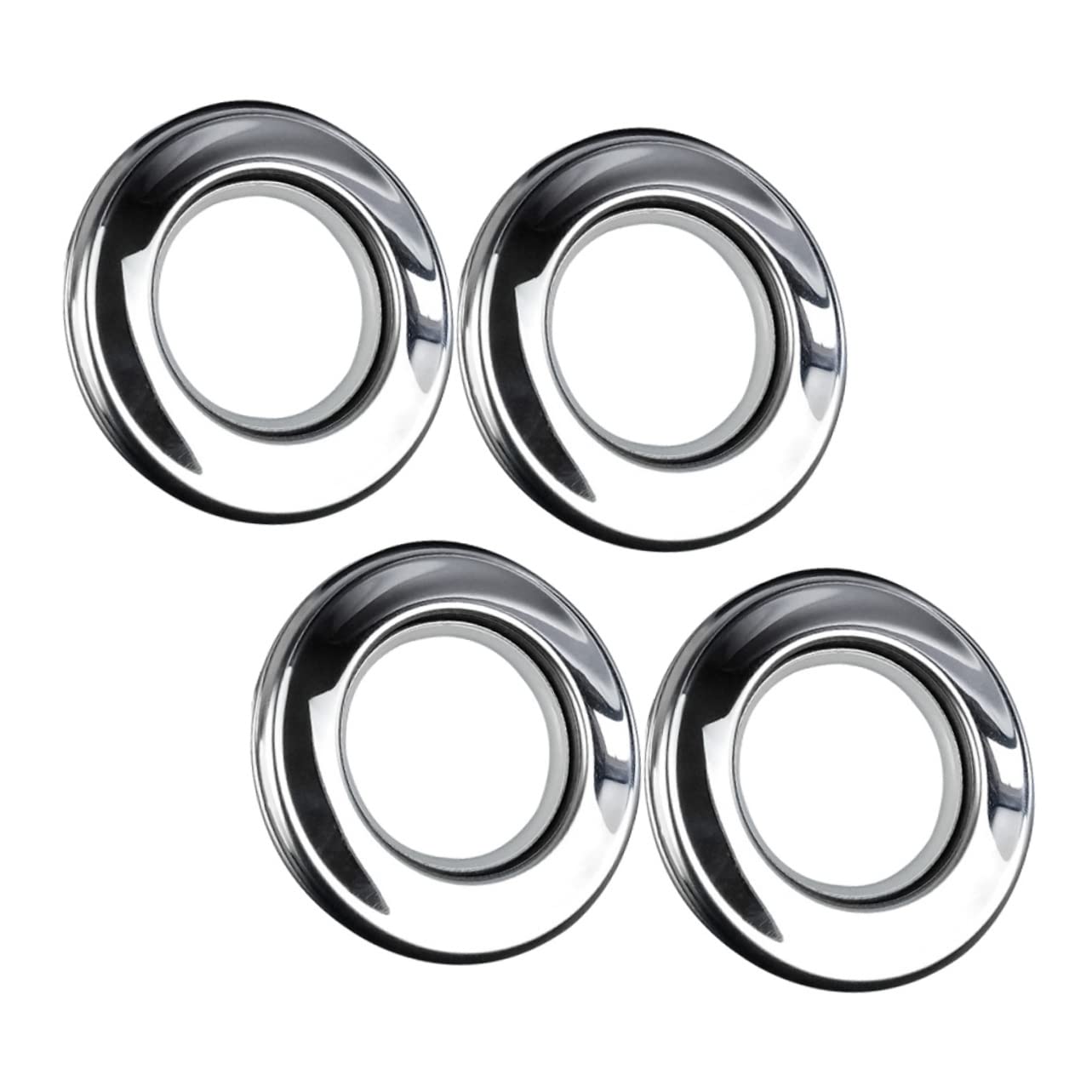 GRIRIW 4pcs Stainless Steel Roman Hoop Grommet Clip Rings for Modern Window Drapery Rod