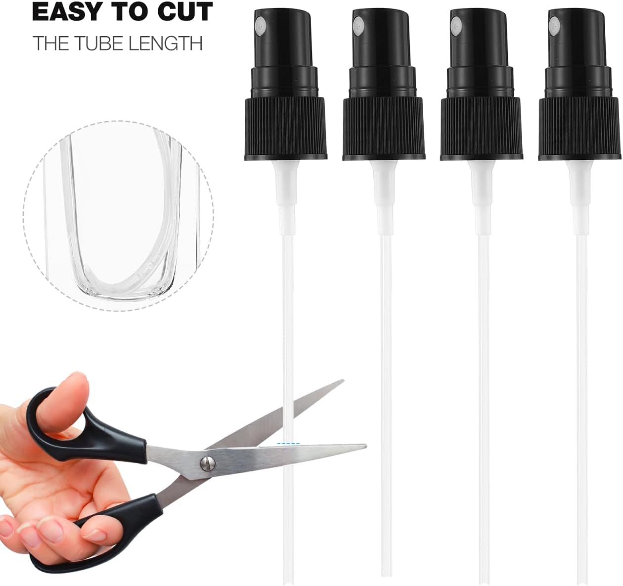 balacoo 20Pcs Portable Perfume Spray Head Replacement Pump Nozzle for Travel Spray Bottle Mist Sprayer Cosmetic Accessories Mini Size 5.70X0.90X0.90In
