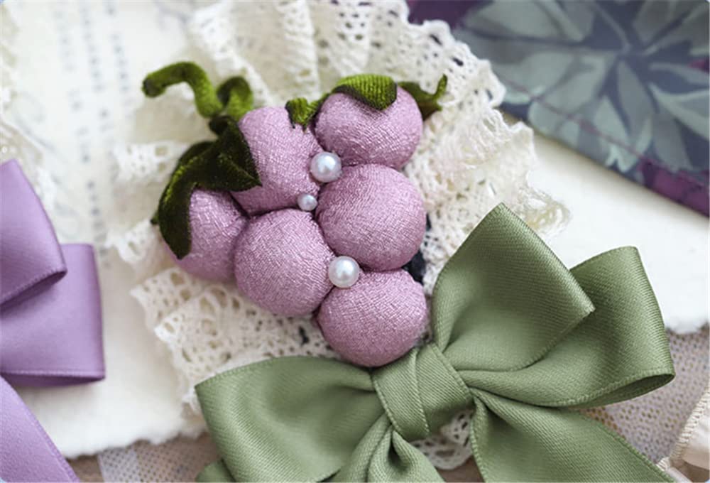 Amazon.com : Women Handmade Grape Hairpin Sweet Cute Big Bow Hair 