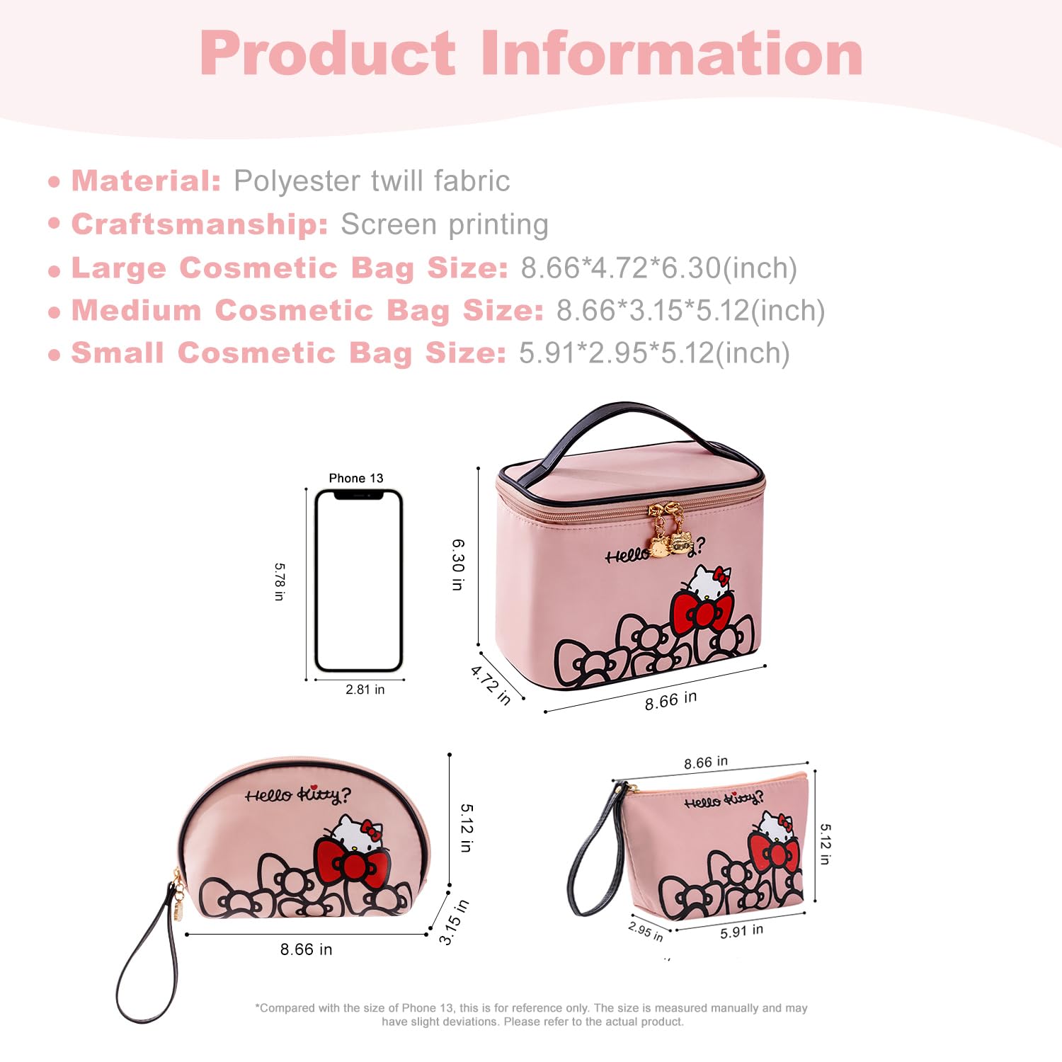 Vimanllie Hide and Seek Travel Cosmetic Bag