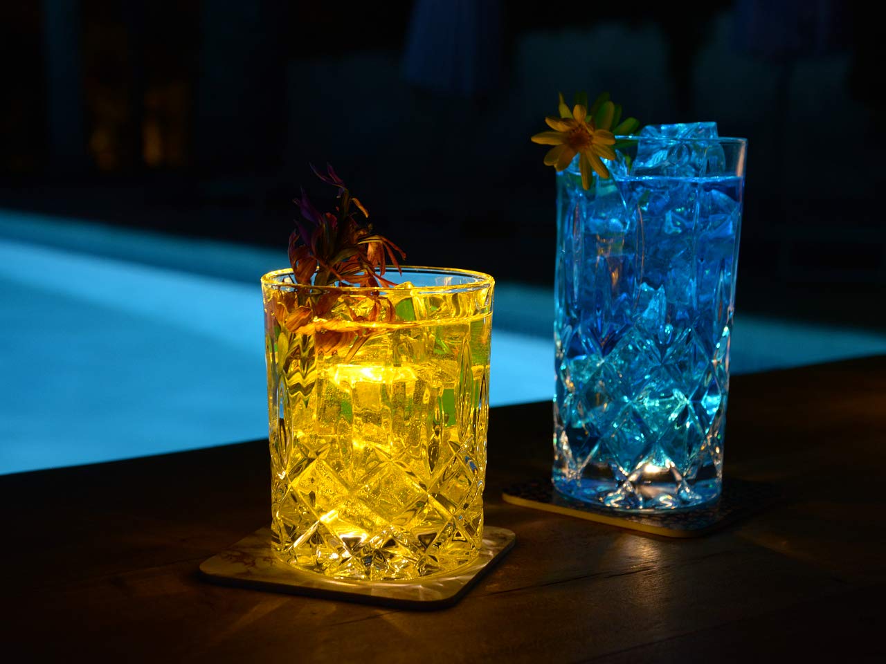 Dessous De Verre Lumineux à LED Effet Marbre Or – Allumage Automatique, Pile CR2016 Remplaçable, Idéal Pour Cocktails Et Fêtes - 10
