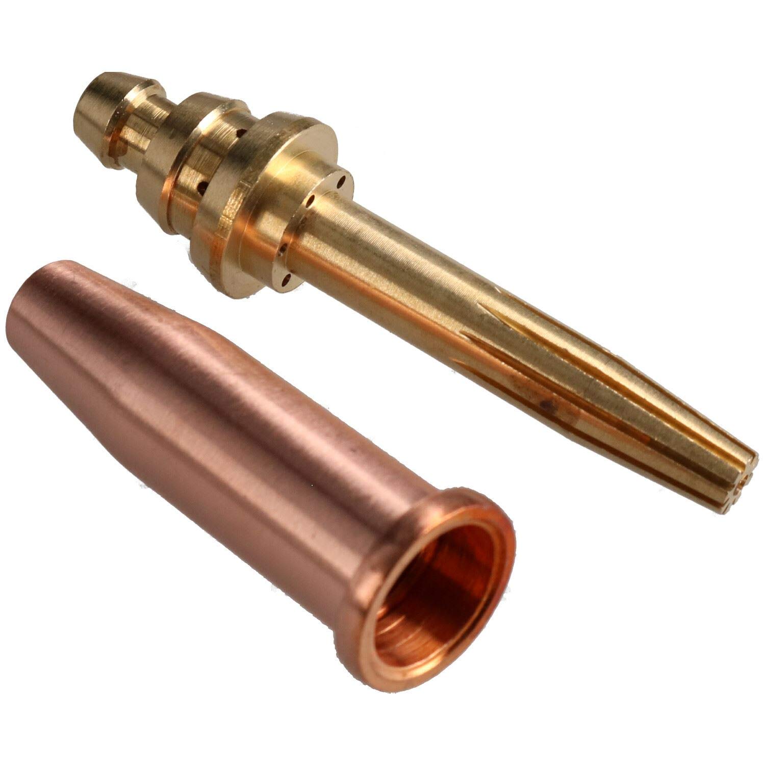 Oxy-Propan Schneiddüse Standardlänge 1/8 Zoll – Für Plattenstärke 190-300 Mm, Zweiteilig Aus Messing & Kupfer