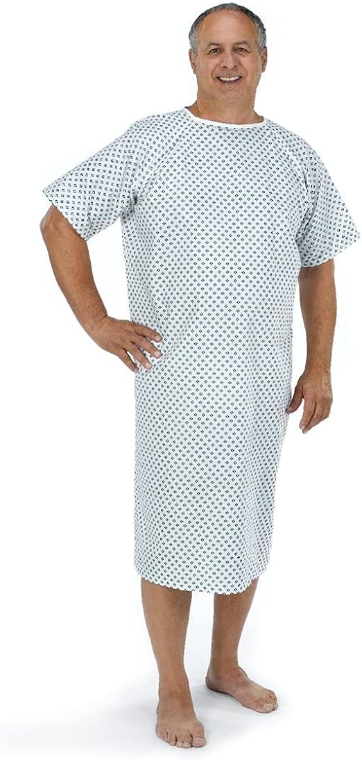 carebymail Unisex Hospital PATIENT GOWN Wrap Around Style Long