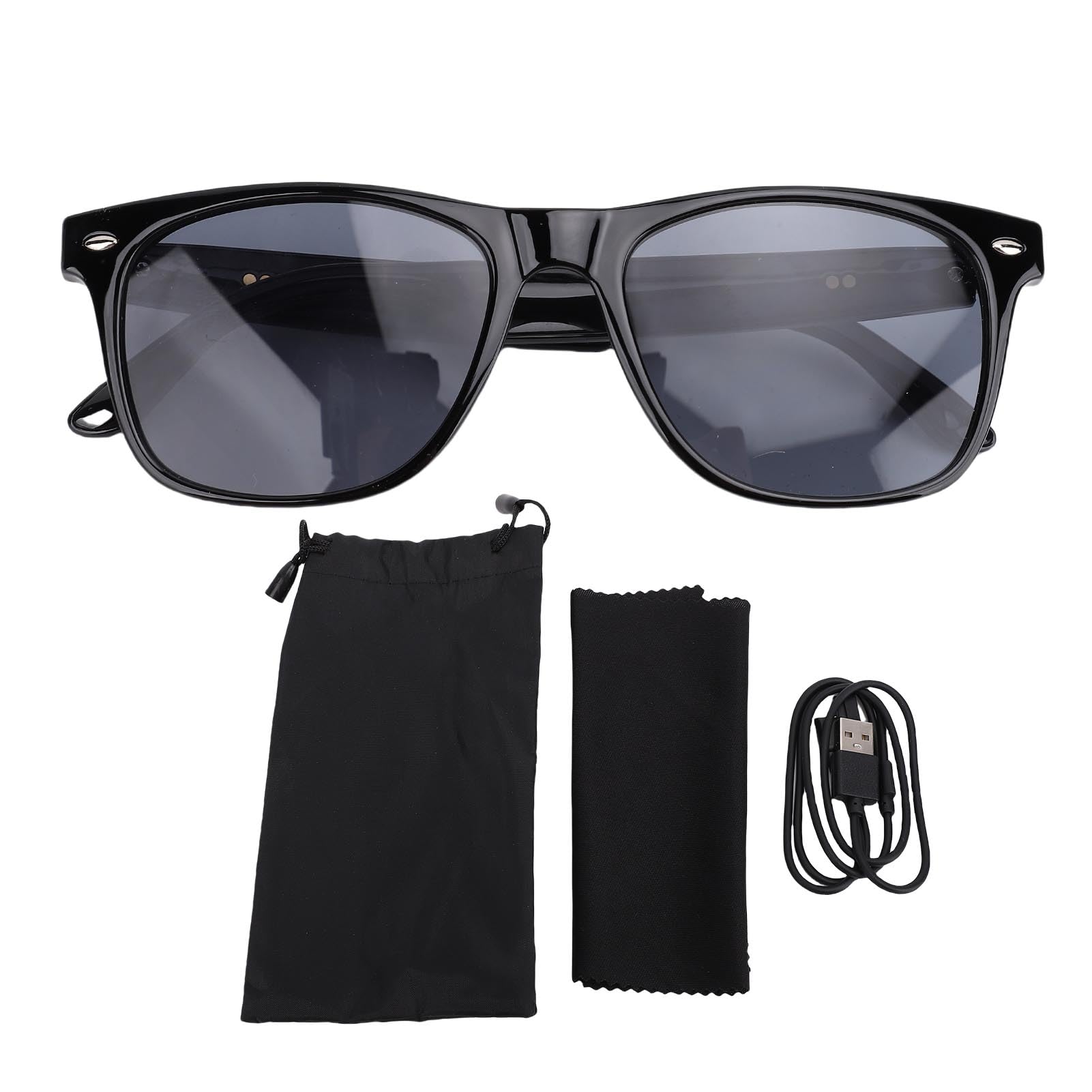 AI Smart Glasses 144 Lingue Traduzione in Tempo Reale, Occhiali da Sole Bluetooth 5.4 con Controllo Touch, IP65 Acqua Integrata in Microfono/Altoparlante, per Viaggi (cornice