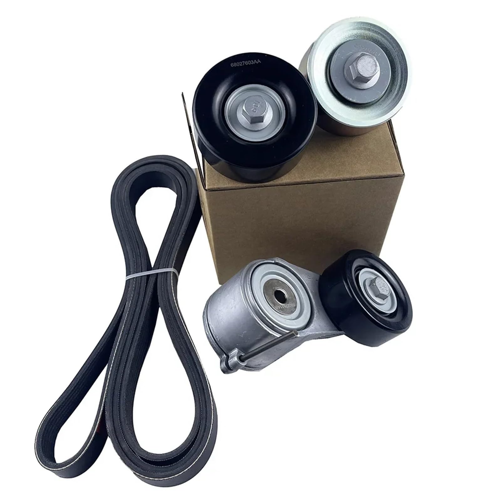 Courroie Tendeur Ensemble Poulie de tendeur de courroie pour Jeep Wrangler 2.8T 53034095AA, 68027611AB, 68027602AA, 68027603AA Poulie-tendeur(Tensioner 68027611AB)