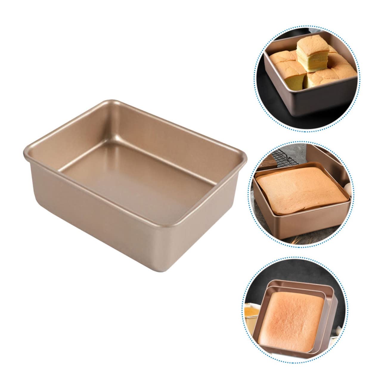 Backform aus Edelstahl Hitzebeständige Kuchenform Mehrzweck-backform für Ofengeschirr Abwaschbare Kuchenform zum Backen für Quadratische Kuchen Mini-chiffonkuchen Mini-käsekuchen