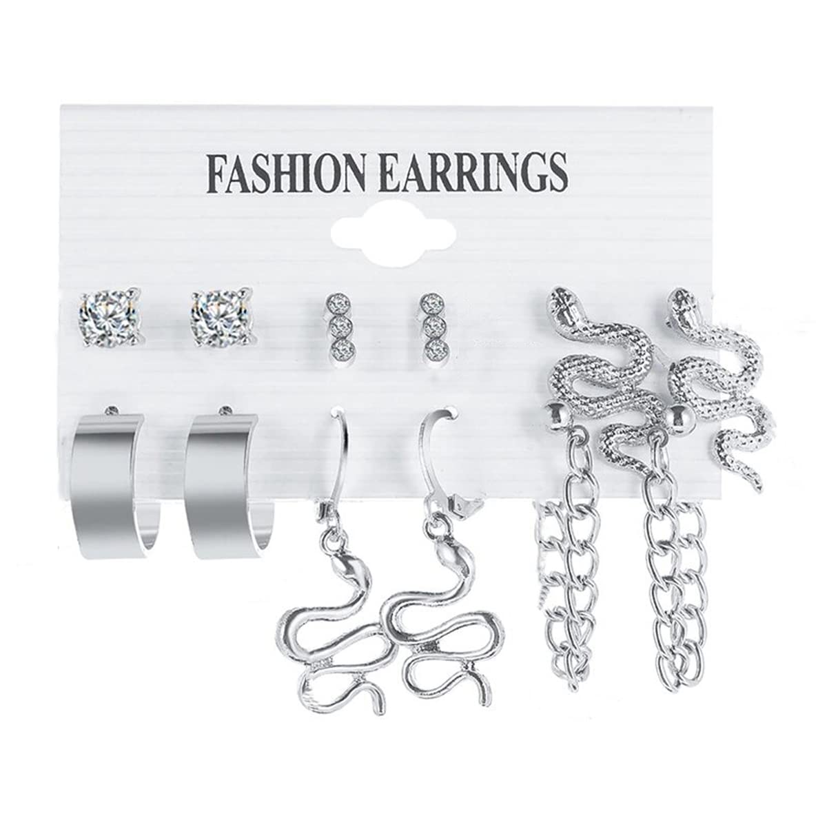 Gold-Plated Drop Earrings with Sparkling Crystals